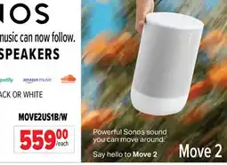 2001 Audio Video SONOS PORTABLE SPEAKER VOICE BLACK offer
