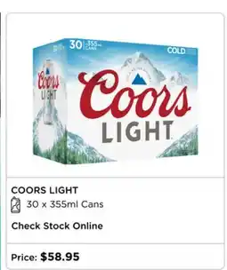 The Beer Store Coors Light offer