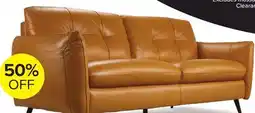 Leon's Carlino Leather Sofa - Honey Yellow offer