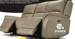 Leon's Maxton Leather Manual Recliner - Taupe offer