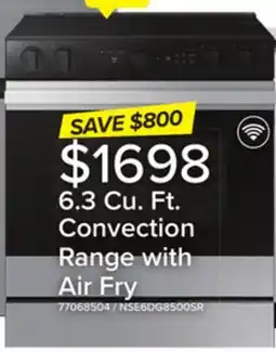 Leon's Samsung BESPOKE Stainless Steel 30 True Convection Slide in Range with Air Sous Vide & Air Fry (6.3cu.ft.) - NSE6DG8500SRAC offer