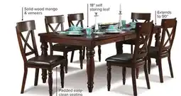 Leon's Kingstown 7-Piece Extendable Dining Set - Chocolate offer