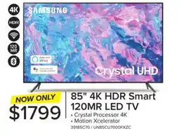 Leon's Samsung 85 CUHD 4K Smart TV UN85CU7000FXZC offer