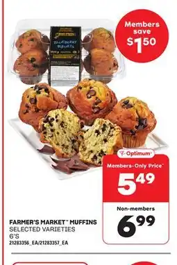 Loblaws FARMER'S MARKET MUFFINS, 6' S offer