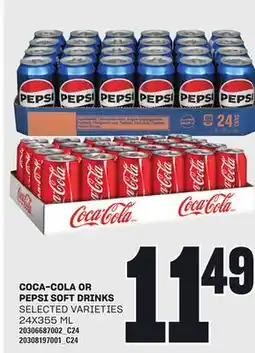 Loblaws COCA-COLA OR PEPSI SOFT DRINKS, 24X355 ML offer