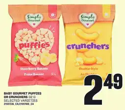 Loblaws BABY GOURMET PUFFIES OR CRUNCHERS, 32 G offer