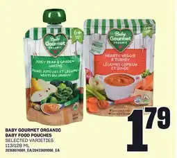 Loblaws BABY GOURMET ORGANIC BABY FOOD POUCHES, 113/128 ML offer