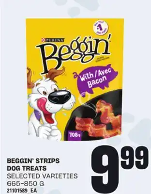 Loblaws BEGGIN' STRIPS DOG TREATS, 665-850 G offer