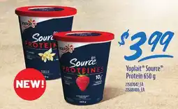 Loblaws YOPLAIT SOURCE PROTEIN, 650 g offer