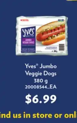 Loblaws YVES JUMBO VEGGIE DOGS, 380 g offer