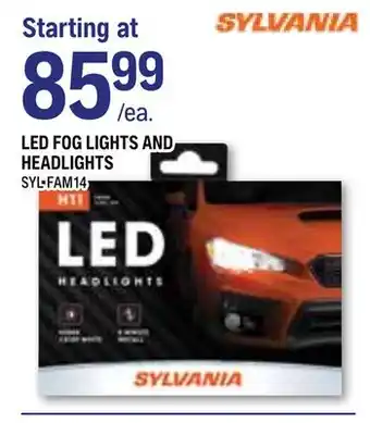 NAPA Auto Parts Sylvania LED FOG LIGHTS AND HEADLIGHTS offer