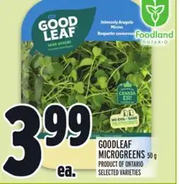 Metro GOODLEAF MICROGREENS offer