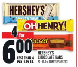Metro HERSHEY'S CHOCOLATE BARS offer