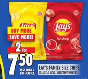 Metro LAY'S FAMILY SIZE CHIPS offer