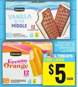 Food Basics SELECTION ICE CREAM POPS OR SANDWICHES offer
