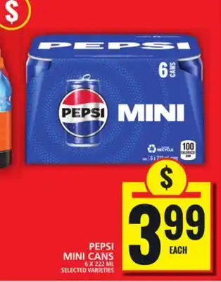 Food Basics PEPSI MINI CANS offer