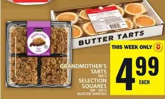 Food Basics GRANDMOTHER'S TARTS OR SELECTION SQUARES offer