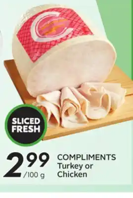 Sobeys COMPLIMENTS Turkey or Chicken offer