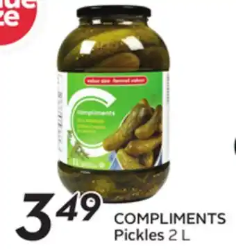 Sobeys COMPLIMENTS Pickles offer