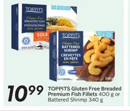 Sobeys TOPPITS Gluten Free Breaded Premium Fish Fillets offer