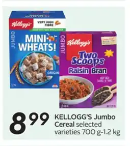 Sobeys KELLOGG'S Jumbo Cereal offer