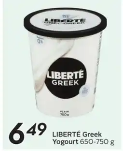 Sobeys LIBERTÉ Greek Yogourt offer