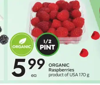 Sobeys ORGANIC Raspberries offer