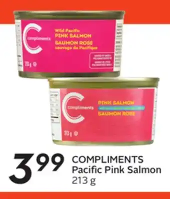 Sobeys COMPLIMENTS Pacific Pink Salmon offer