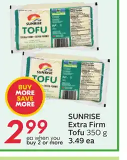 Sobeys SUNRISE Extra Firm Tofu offer