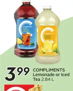 Sobeys COMPLIMENTS Lemonade or Iced Tea offer