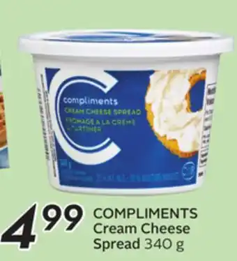 Sobeys COMPLIMENTS Cream Cheese Spread offer