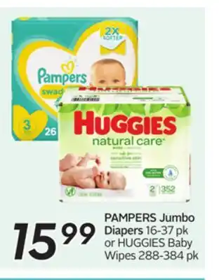 Sobeys PAMPERS Jumbo Diapers offer