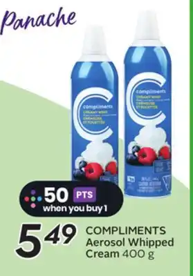 Sobeys COMPLIMENTS Aerosol Whipped Cream offer