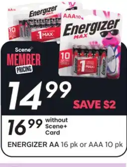 Sobeys ENERGIZER AA offer