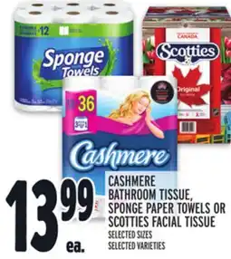 Metro CASHMERE BATHROOM TISSUE, SPONGE PAPER TOWELS OR SCOTTIES FACIAL TISSUE offer