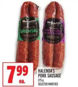 Metro HALENDA'S PORK SAUSAGE offer