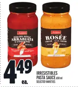 Metro IRRESISTIBLES PASTA SAUCE offer