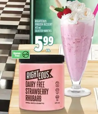 Metro RIGHTEOUS FROZEN DESSERT offer