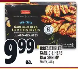 Metro IRRESISTIBLES GARLIC & HERB RAW SHRIMP offer