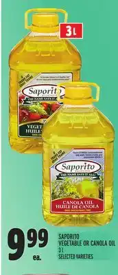 Metro SAPORITO VEGETABLE OR CANOLA OIL offer