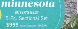 The Brick Minnesota 5-Piece Outdoor Patio Set with 3 Corner Chairs & 2 Armless Chairs - Hand-Woven Resin Wicker, Olefin Fabric, UV & We offer