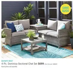 The Brick Dominica 4-Piece Outdoor Patio Set with 2 Loveseats, Storage End Table & Glass Top Coffee Table - Hand-Woven Resin Wicker, UV offer