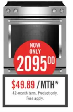 The Brick KitchenAid 6.4 Cu. Ft. Slide-In Electric Convection Range - YKSEG700ESS offer