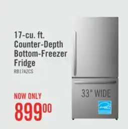 The Brick Hisense 31.1 17 Cu. Ft. Bottom-Mount Refrigerator - Titanium - RB17A2CSE offer