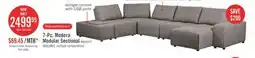 The Brick Modera 7-Piece Linen-Look Fabric Modular Sectional with 1 Console - Grey offer