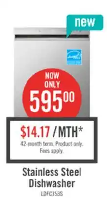 The Brick LG Front-Control Dishwasher with Third Rack and Dynamic Dry - LDFC3532S offer