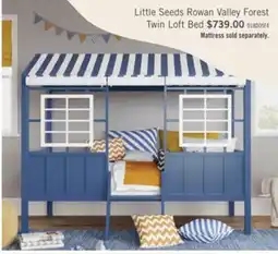 The Brick Little Seeds Rowan Valley Forest Twin Loft Bed - White/Blue offer