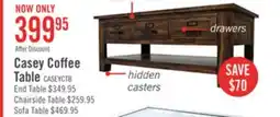 The Brick Casey 48 Rustic Coffee Table with Storage and Shelf - Brown Wood offer