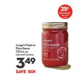Longo's Pasta or Pizza Sauce offer