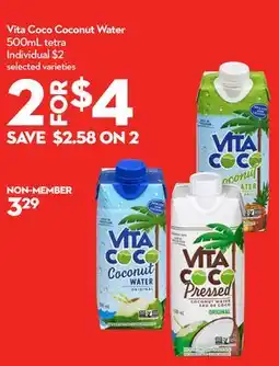 Longo's Vita Coco Coconut Water offer